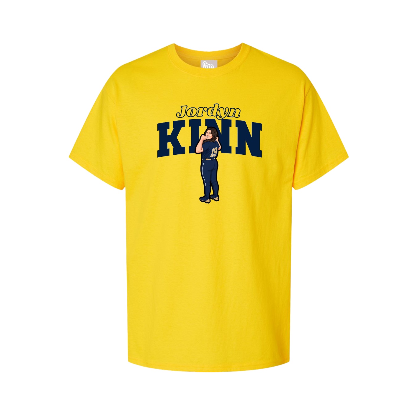 Youth Tee — Name Arch in Gold