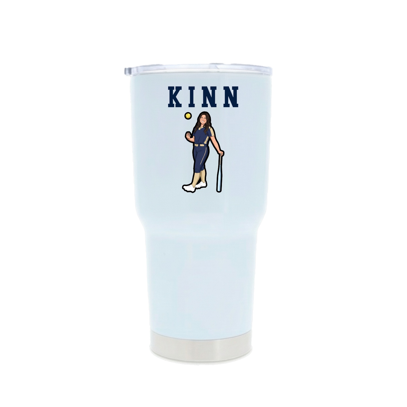 30oz Stainless Steel Tumbler — Shirsey in White