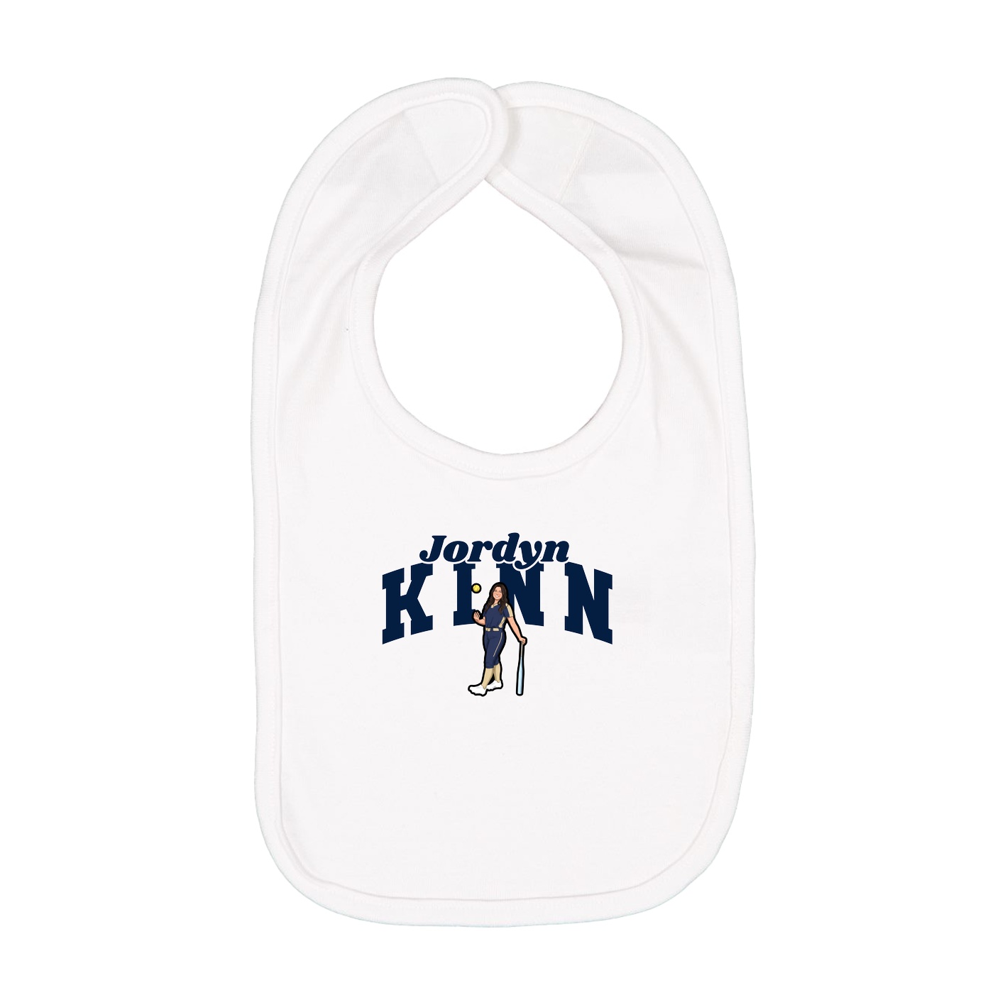 Infant Bib — Signature Arch in White