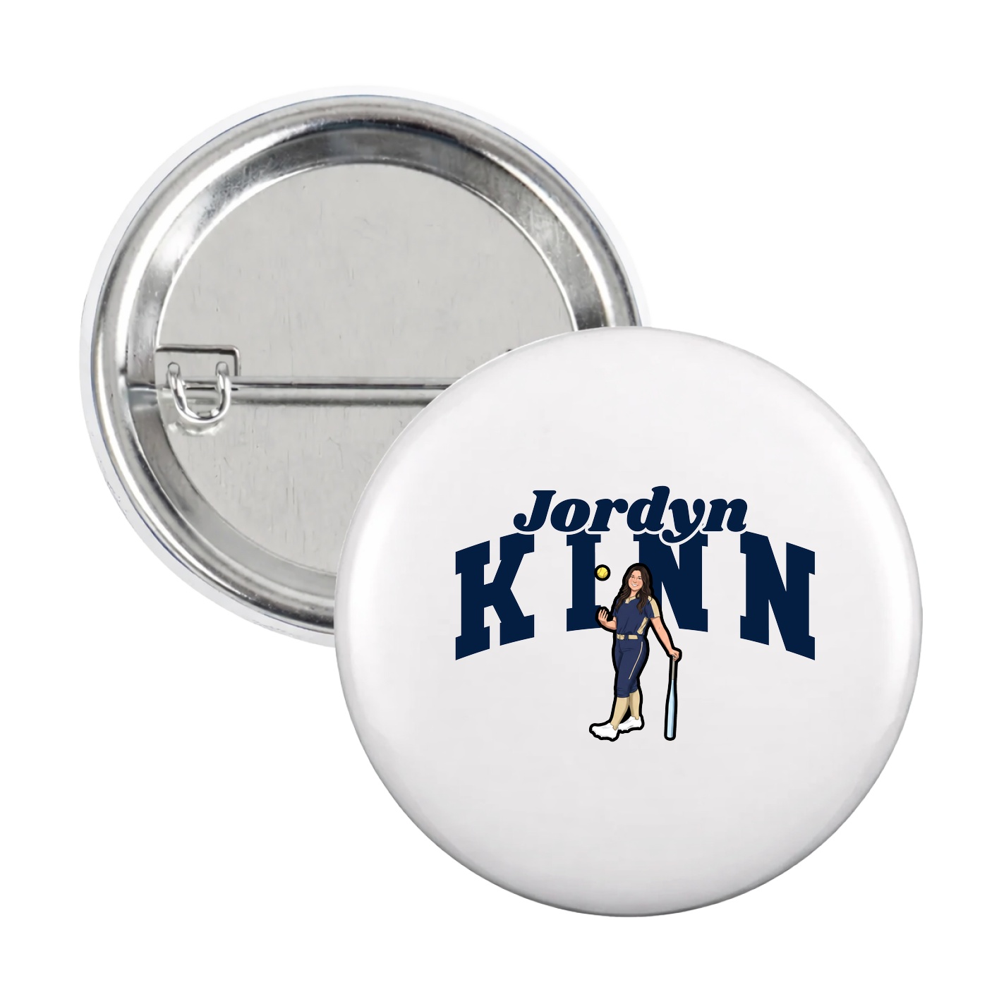 Game Day Button — Signature Arch in White