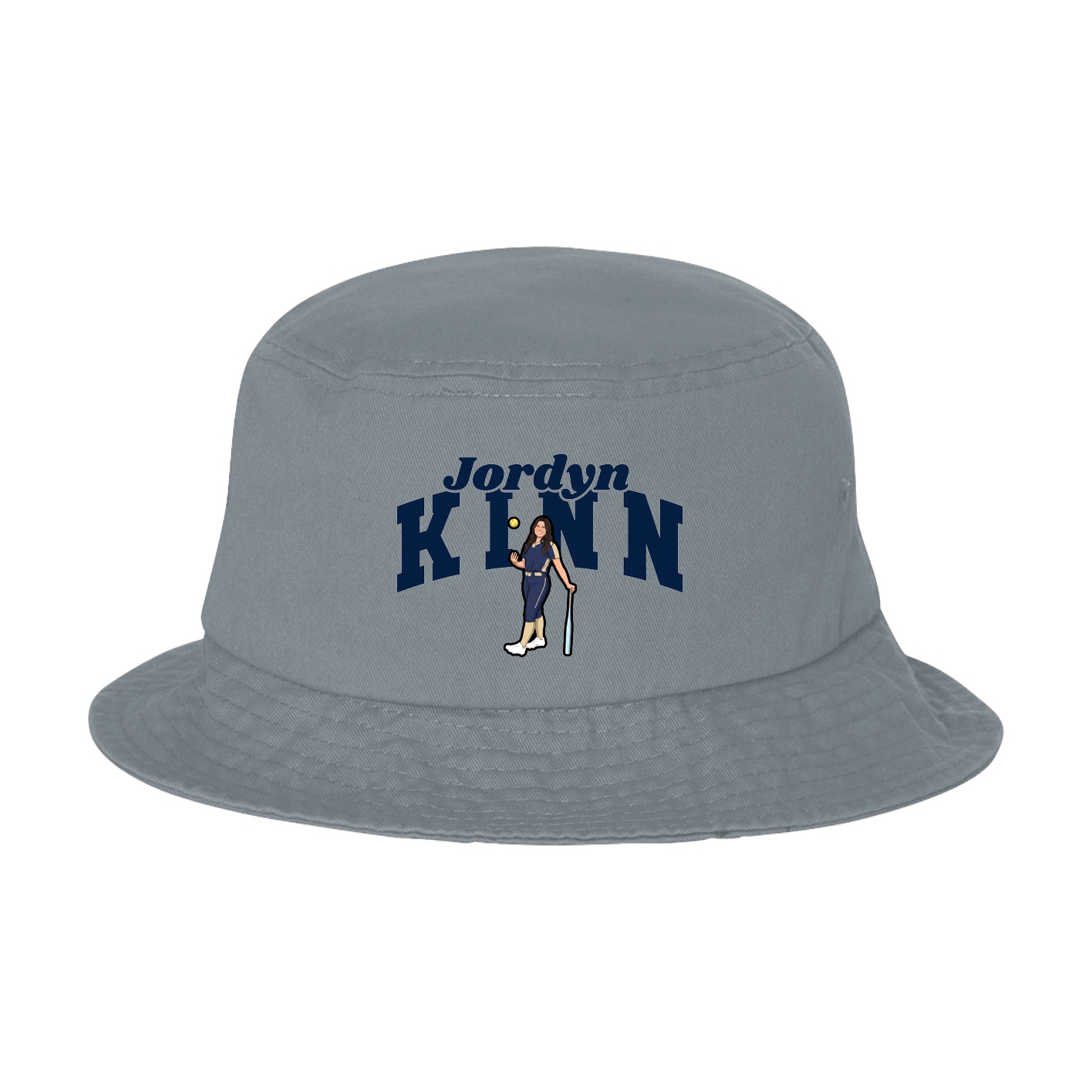 Bucket Cap — Signature Arch in Grey