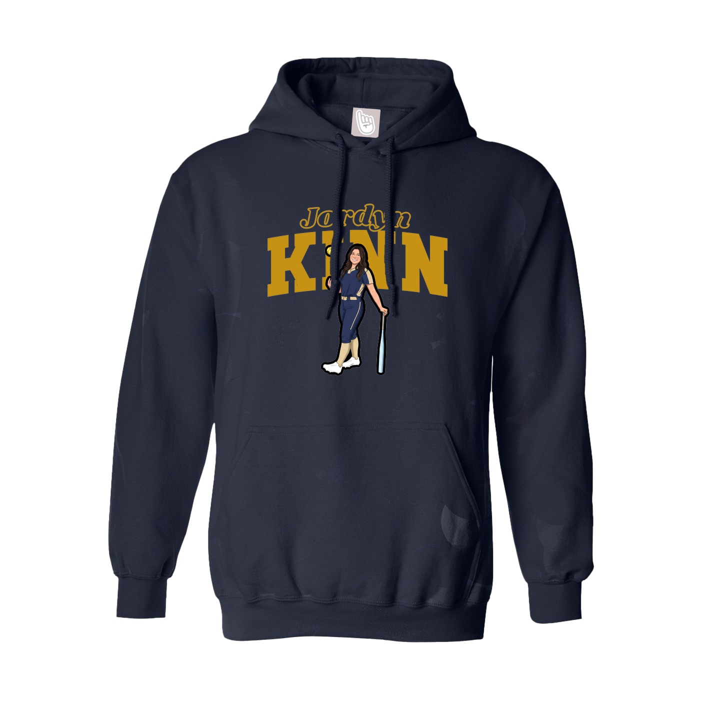 Hoodie — Name Arch in Navy