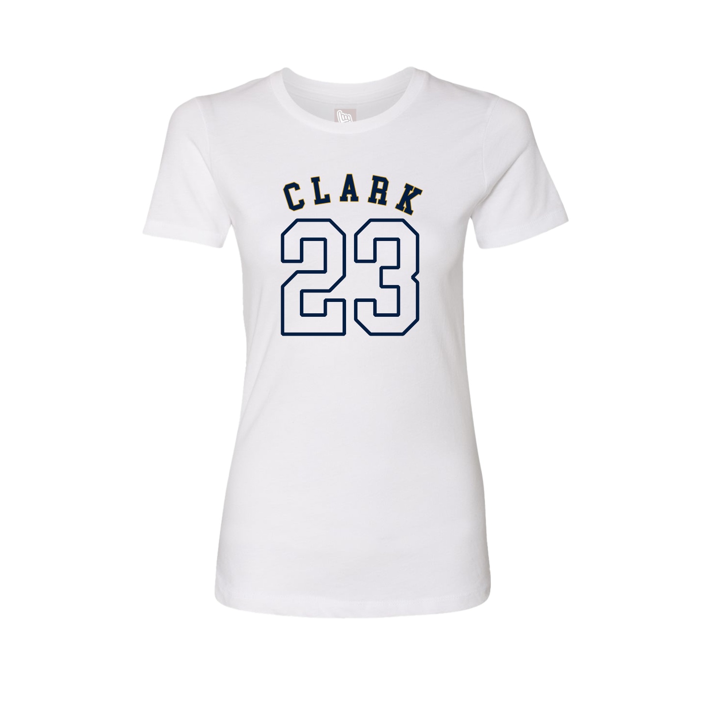 Fitted Women's Tee — Shirsey Arch in White