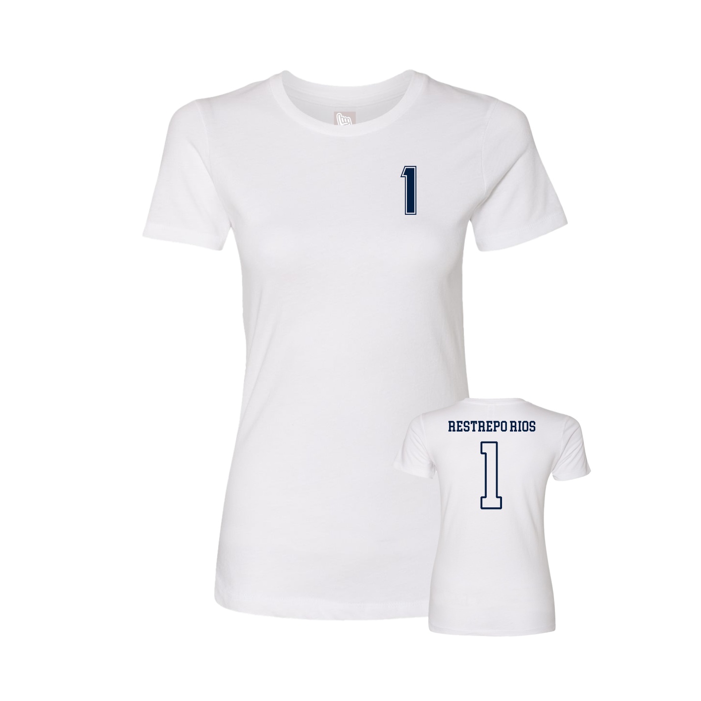 Fitted Women's Tee — Chest Back in White