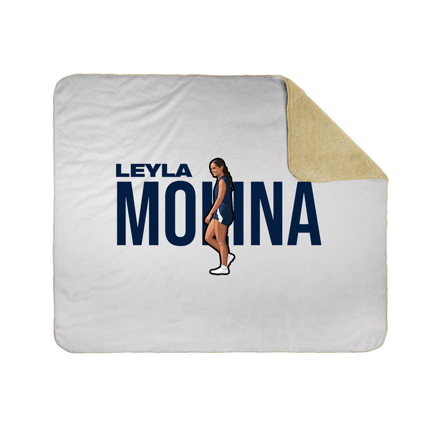 Throw Blanket — Player Name in White