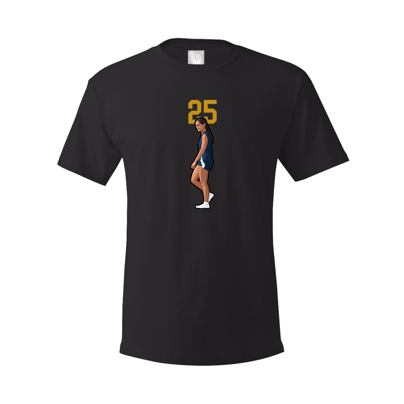 Youth Tee — Number Top in Black