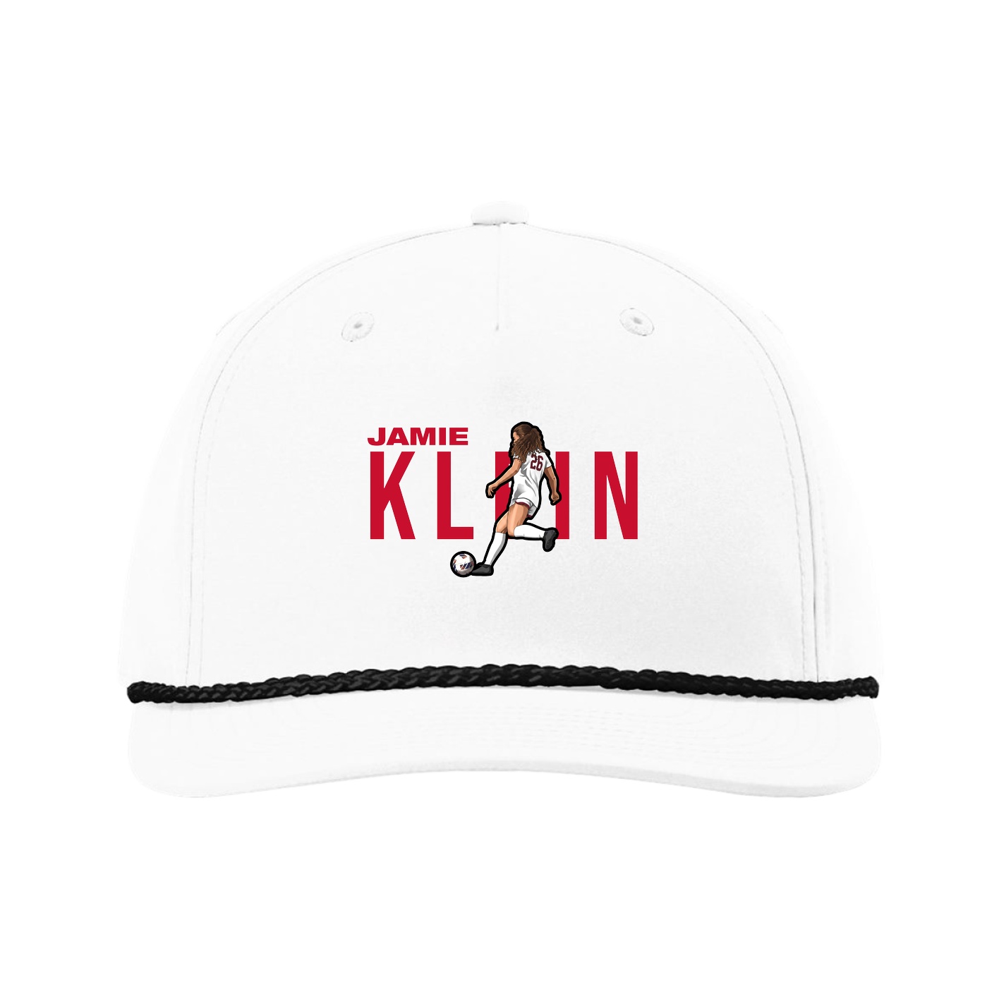 Five-Panel Classic Rope Cap — Player Name in White