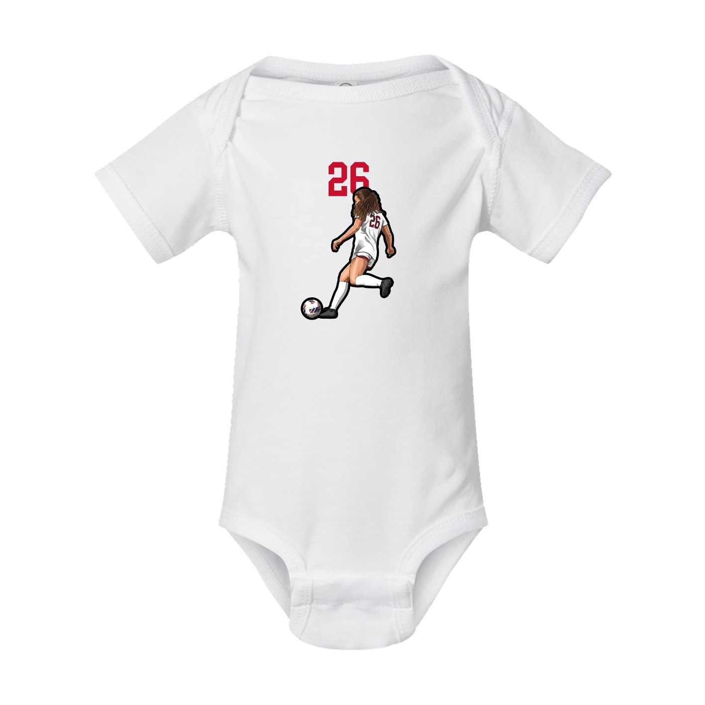 Baby Onesie — Number Top in White