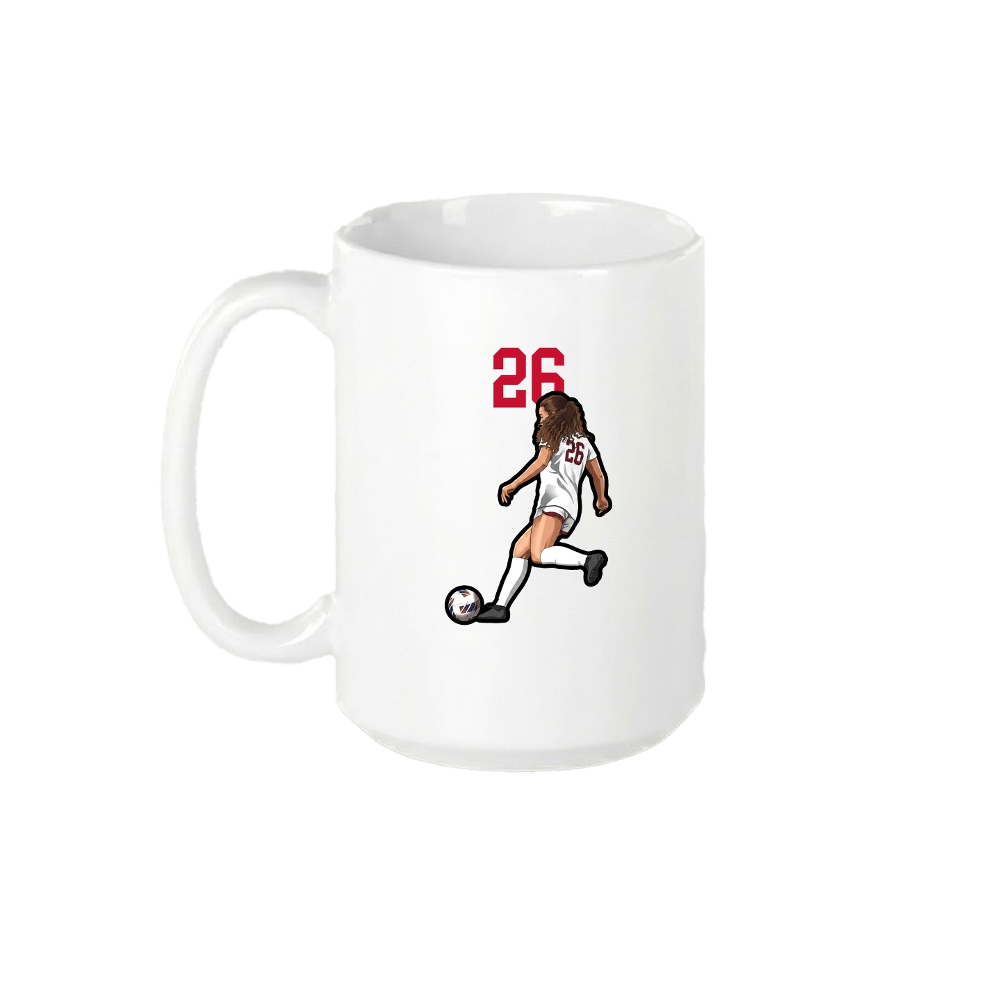 15oz Coffee Mug — Number Top in White