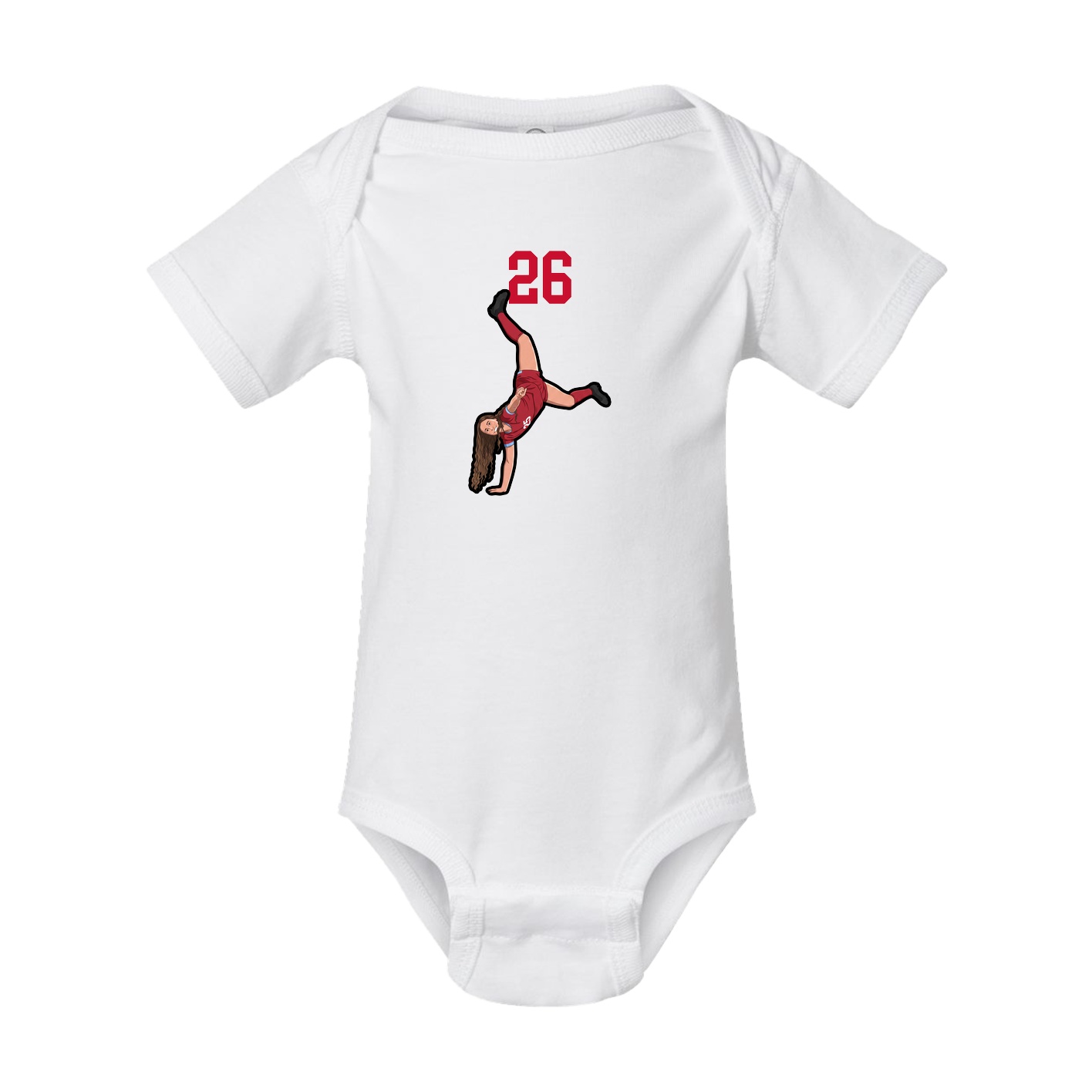 Baby Onesie — Number Top in White