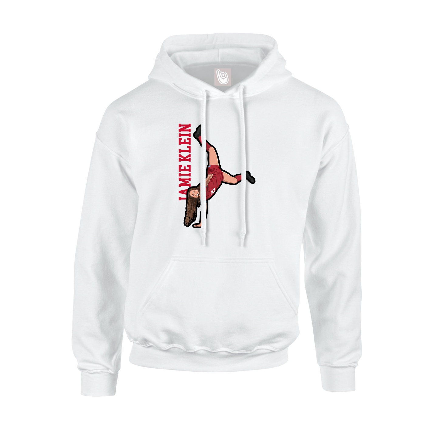 Youth Hoodie — Name Vertical in White