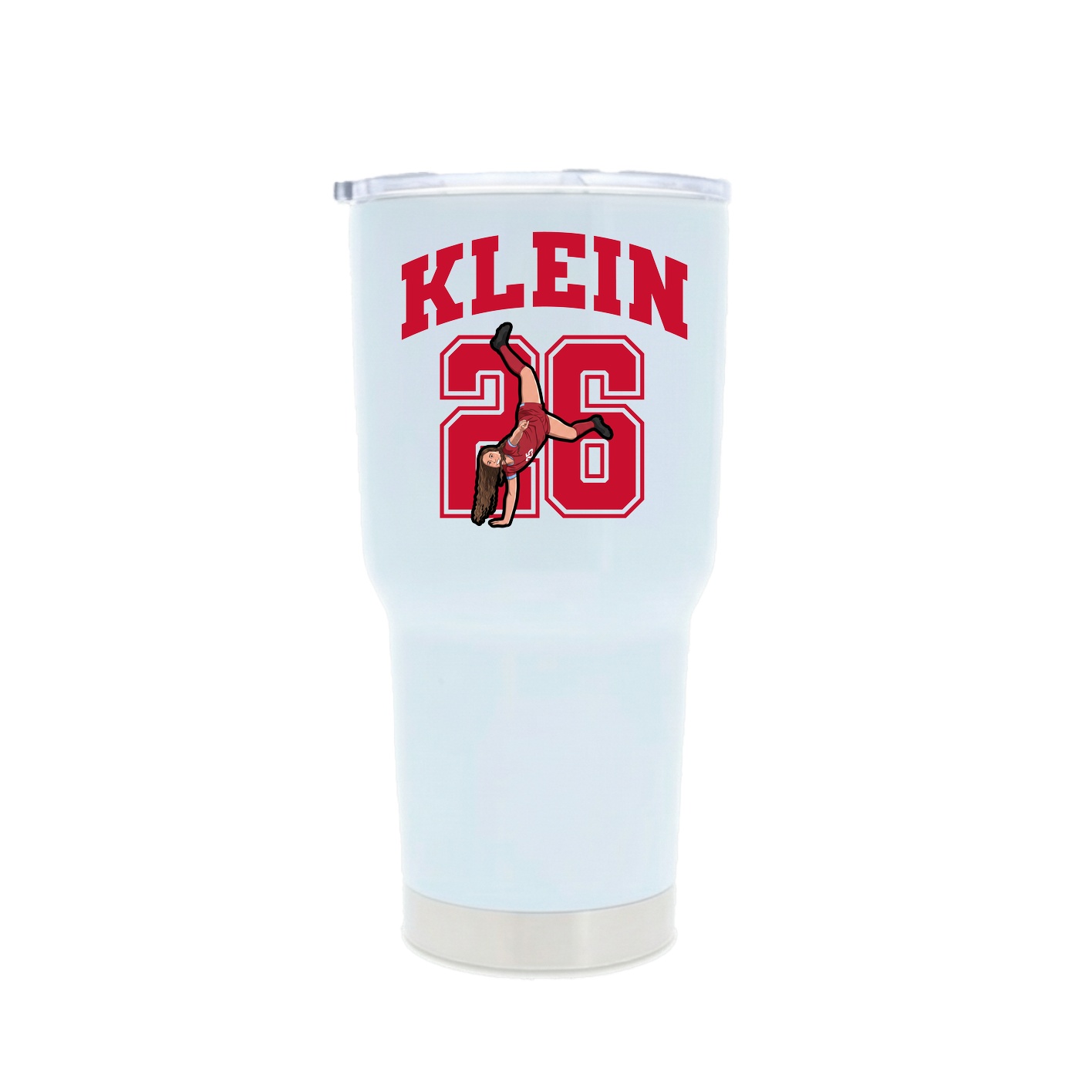 30oz Stainless Steel Tumbler — Number in White