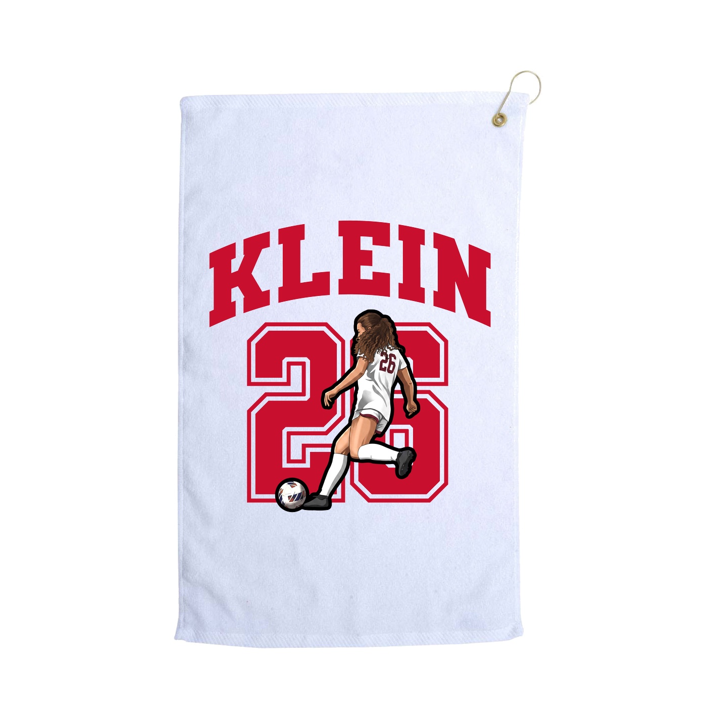 Golf Towel — Number in White