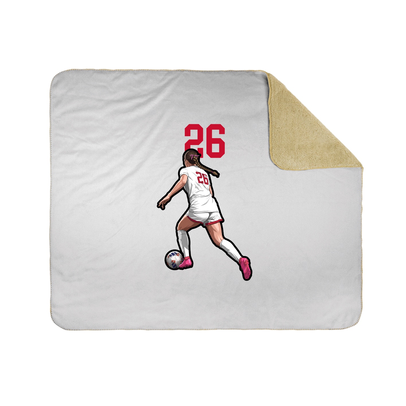 Throw Blanket — Number Top in White