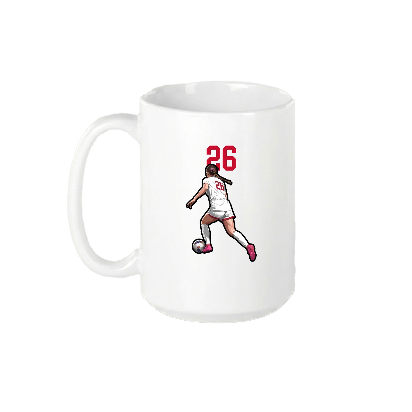 15oz Coffee Mug — Number Top in White