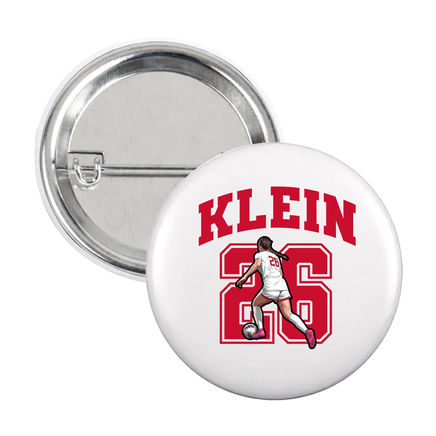 Game Day Button — Number in White