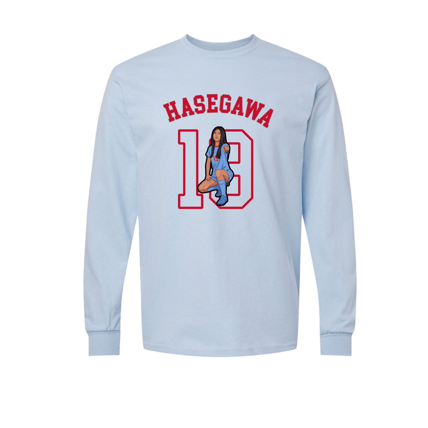 Long Sleeve Tee — Shirsey Arch in Light Blue
