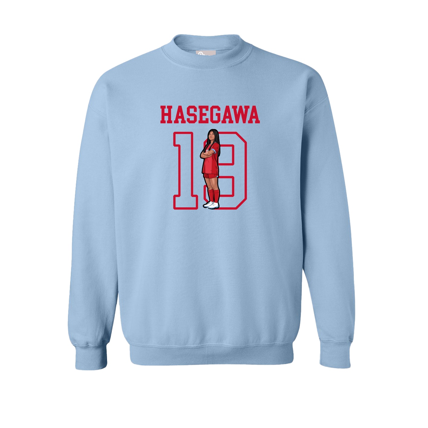 Fleece Crew — Shirsey in Light Blue