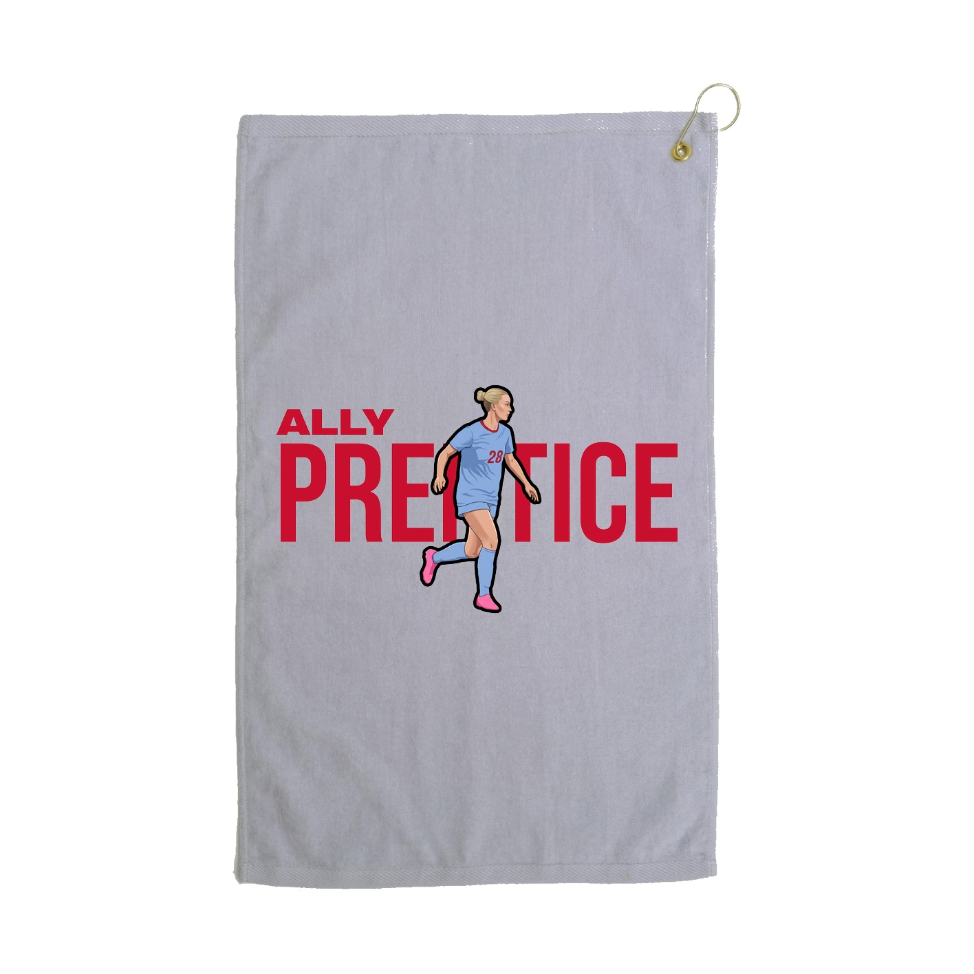 Golf Towel — Player Name in Grey
