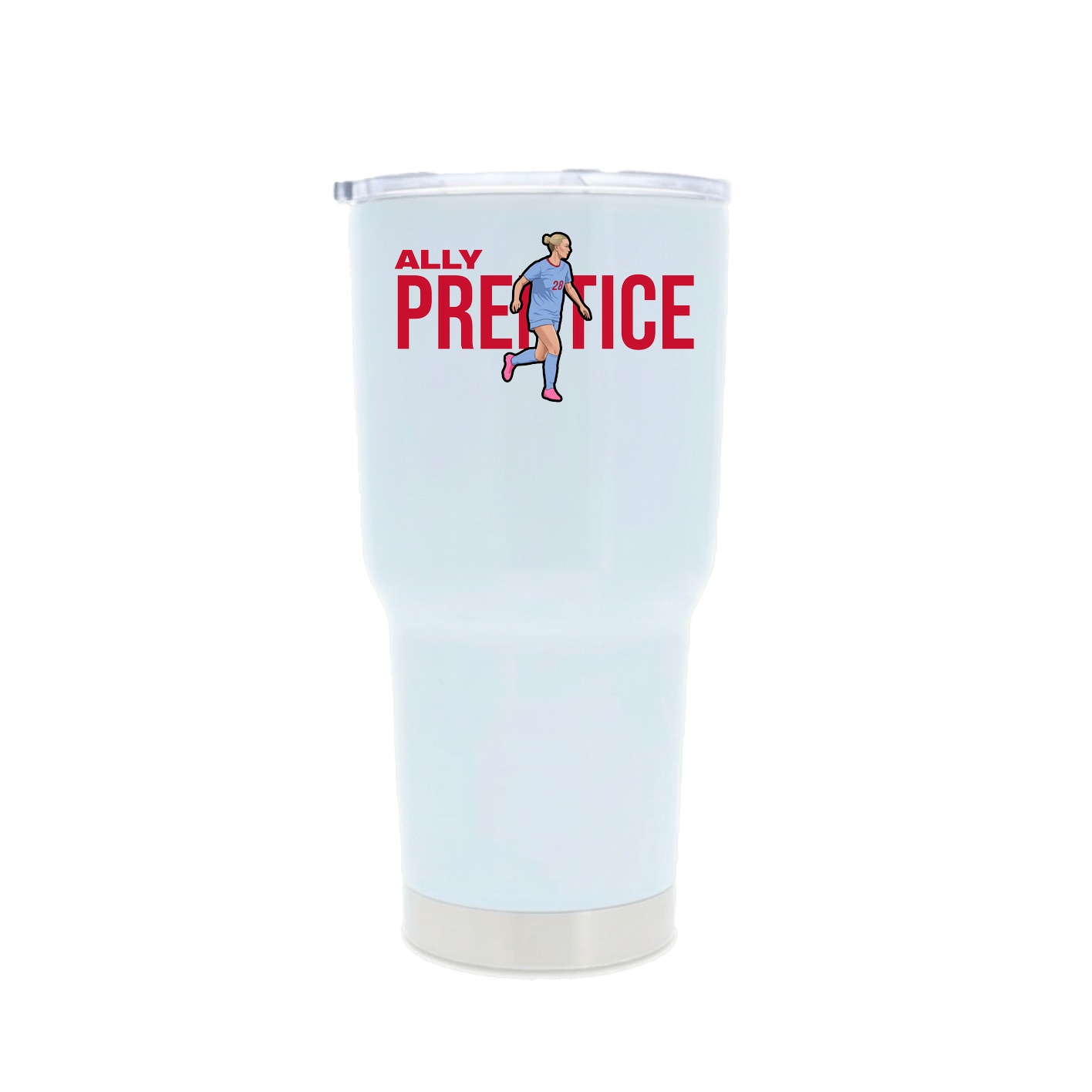 30oz Stainless Steel Tumbler — Player Name in White
