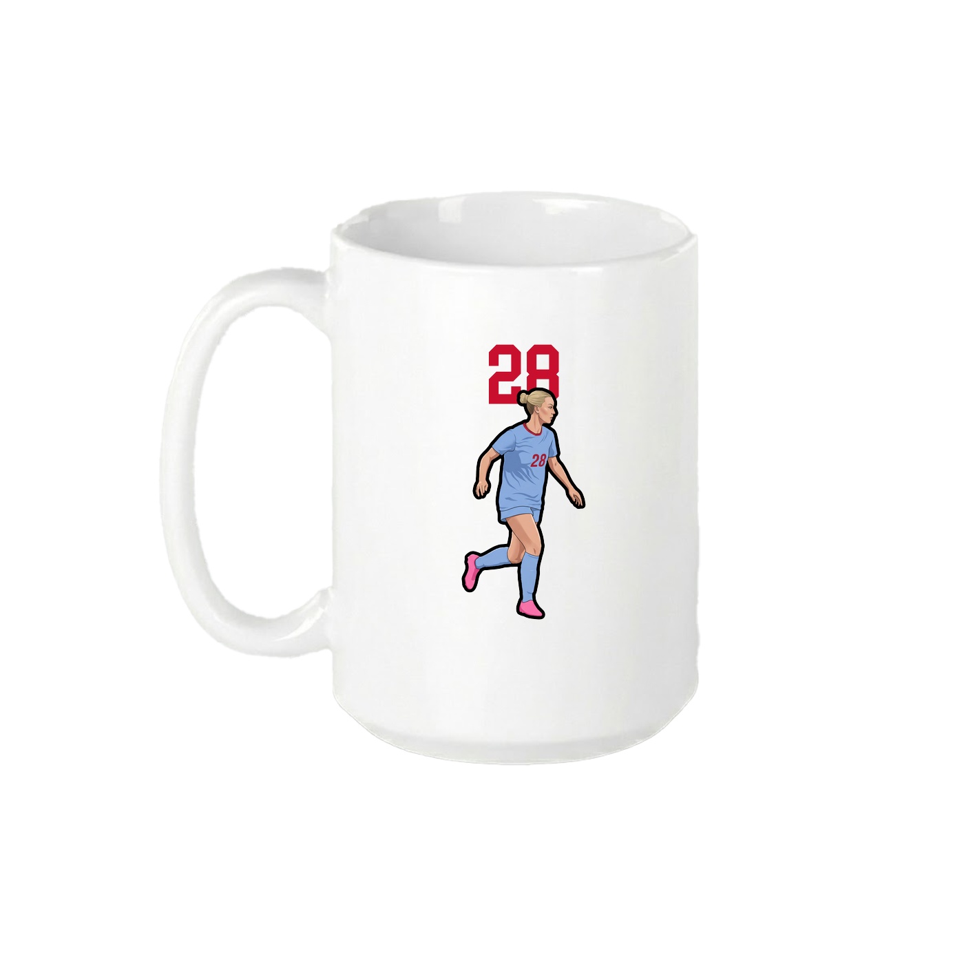15oz Coffee Mug — Number Top in White
