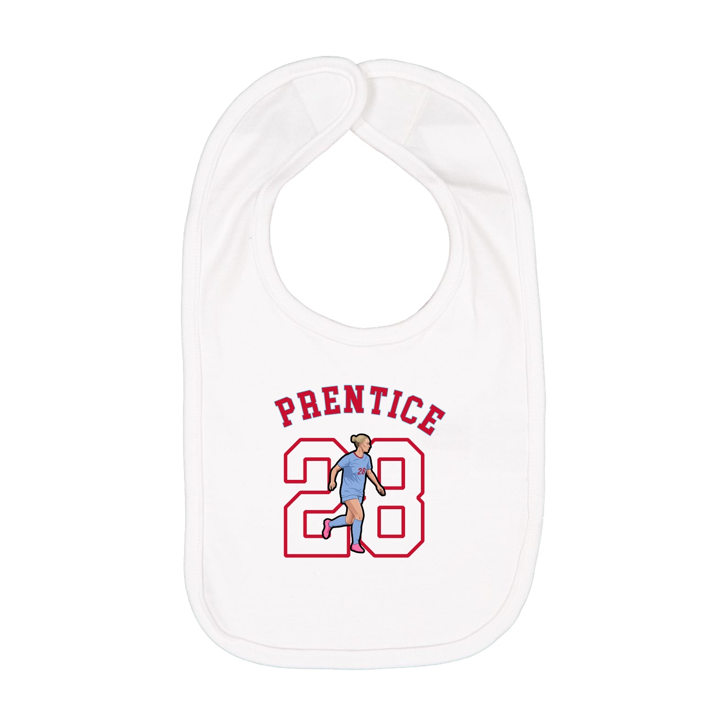 Infant Bib — Shirsey Arch in White