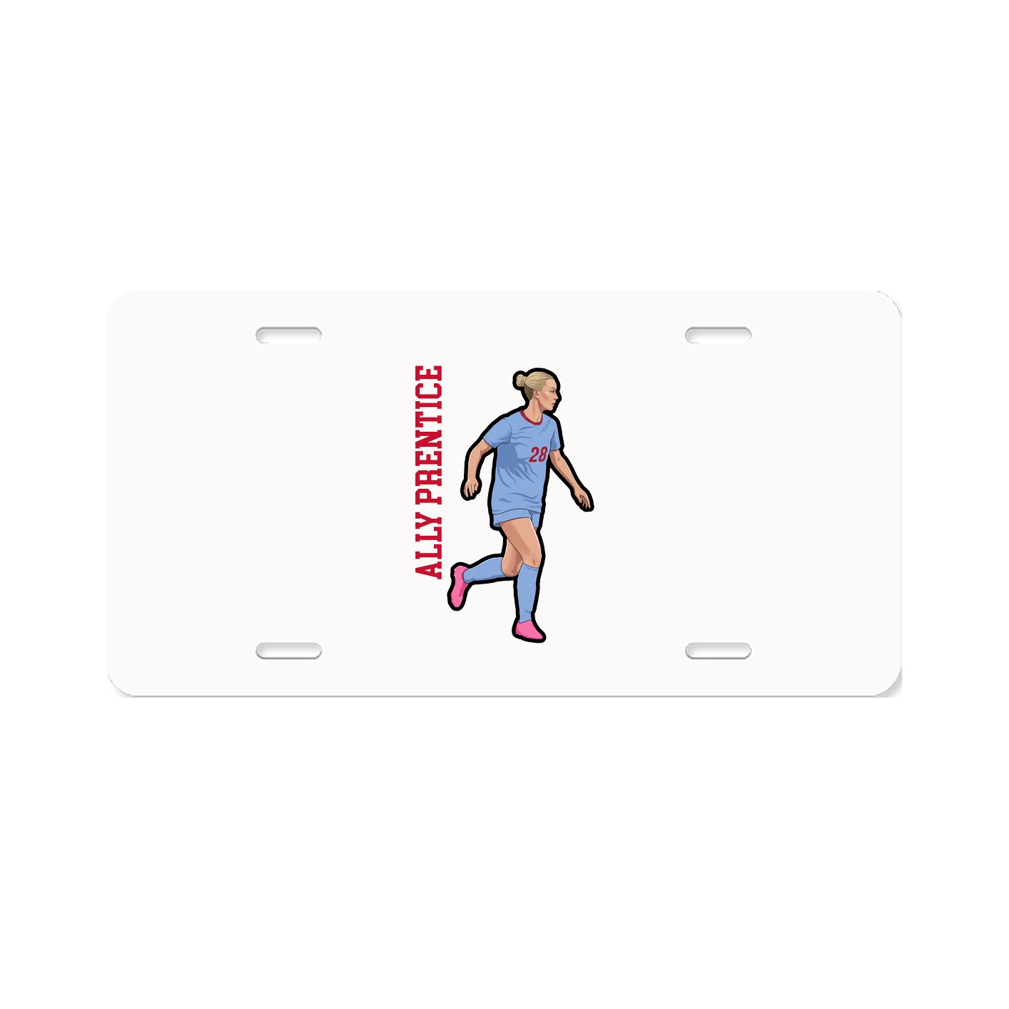 License Plate — Name Vertical in Classic