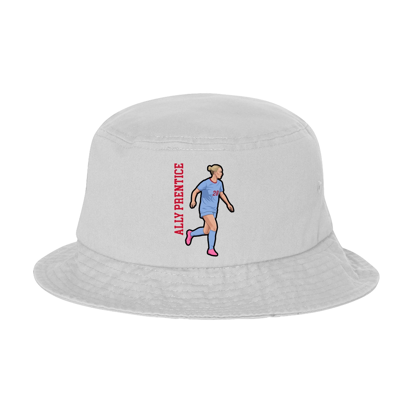 Bucket Cap — Name Vertical in White