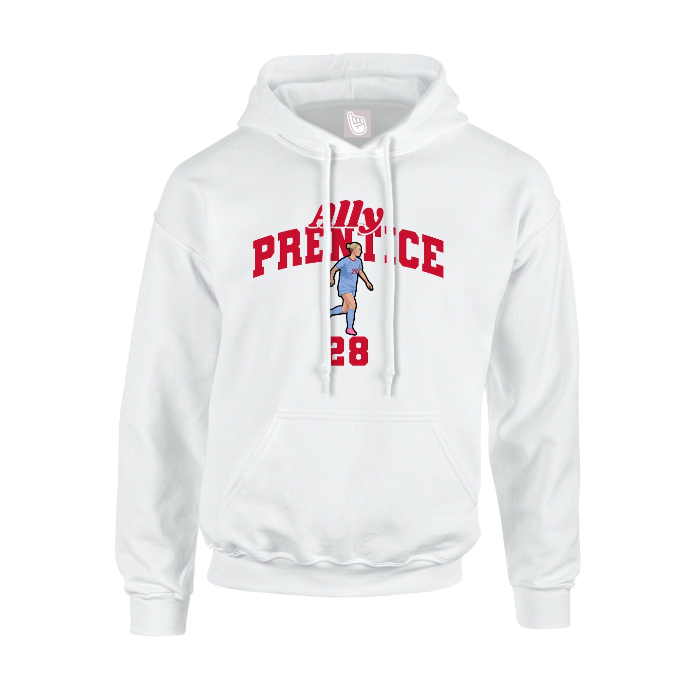 Hoodie — Signature Arch in White