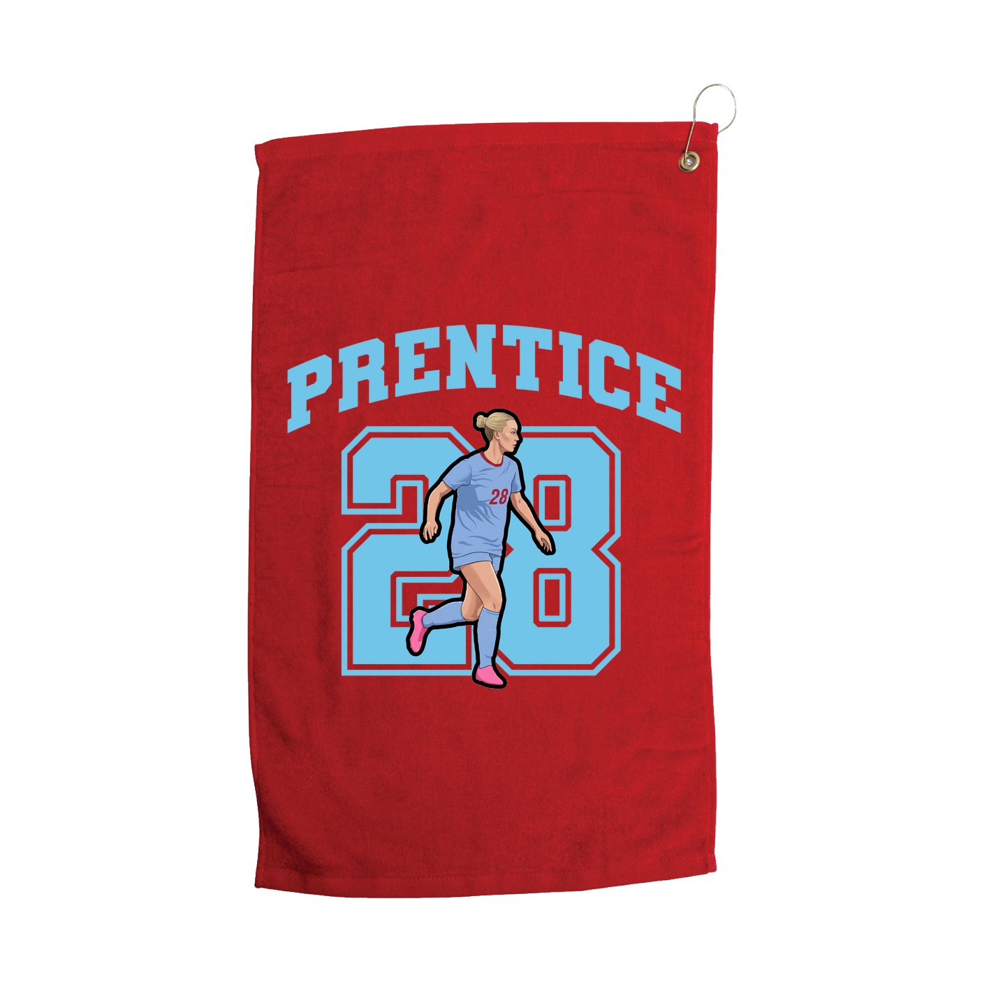 Golf Towel — Number in Red