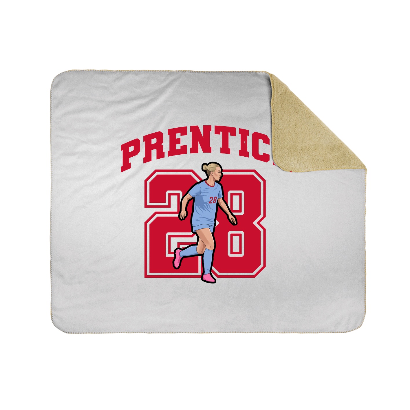 Throw Blanket — Number in White