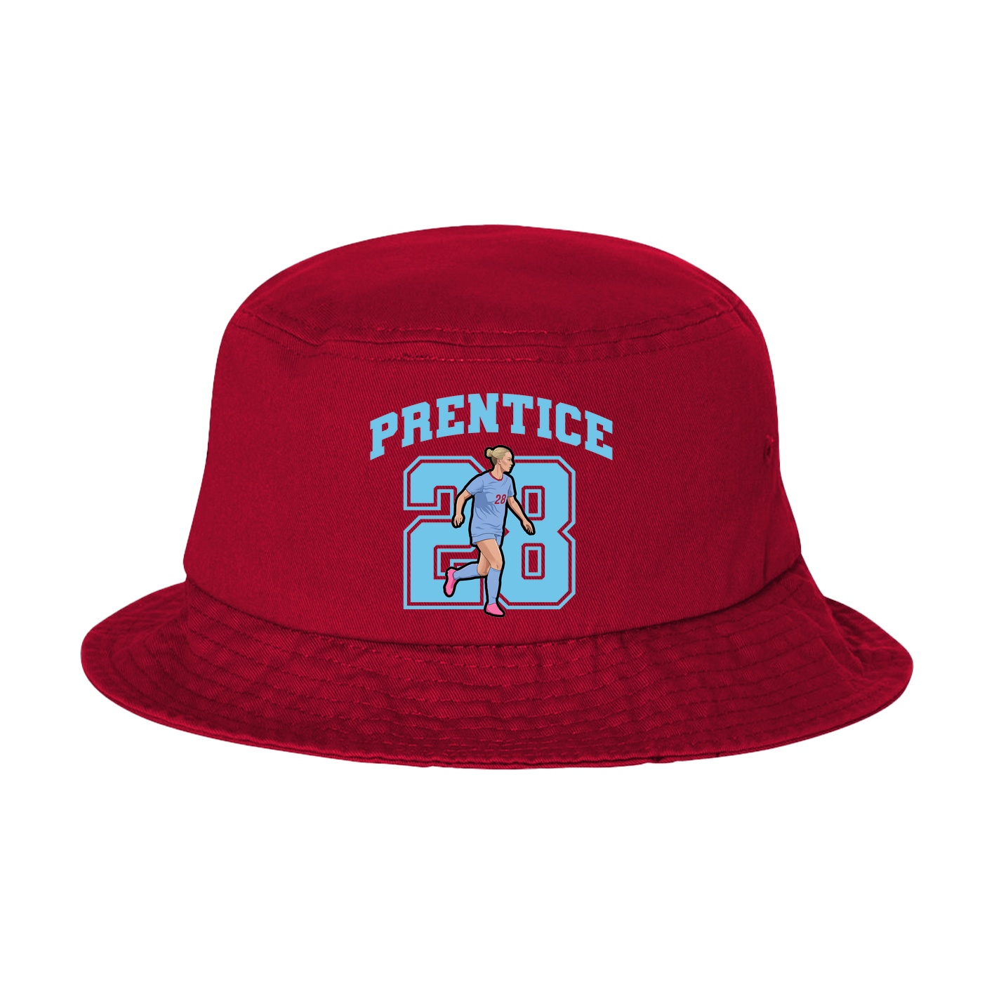 Bucket Cap — Number in Red