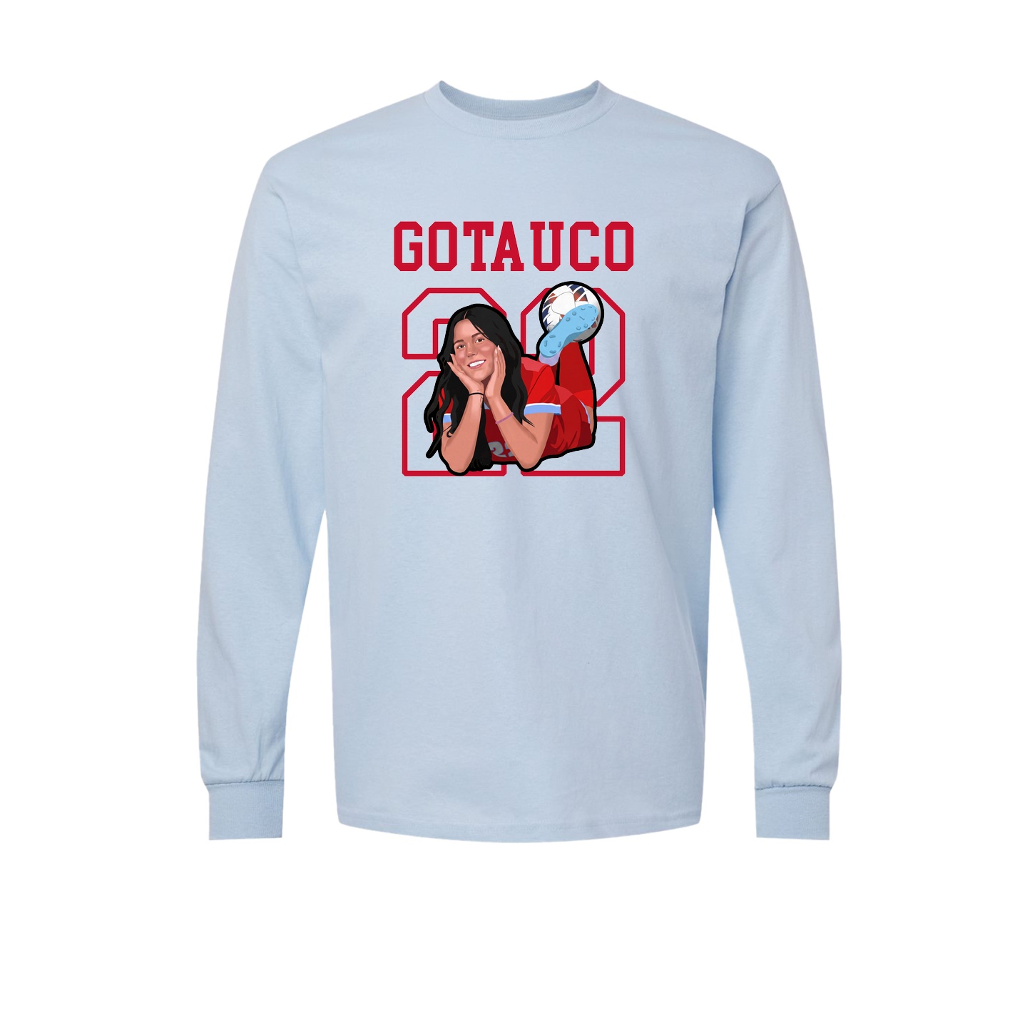 Long Sleeve Tee — Shirsey in Light Blue