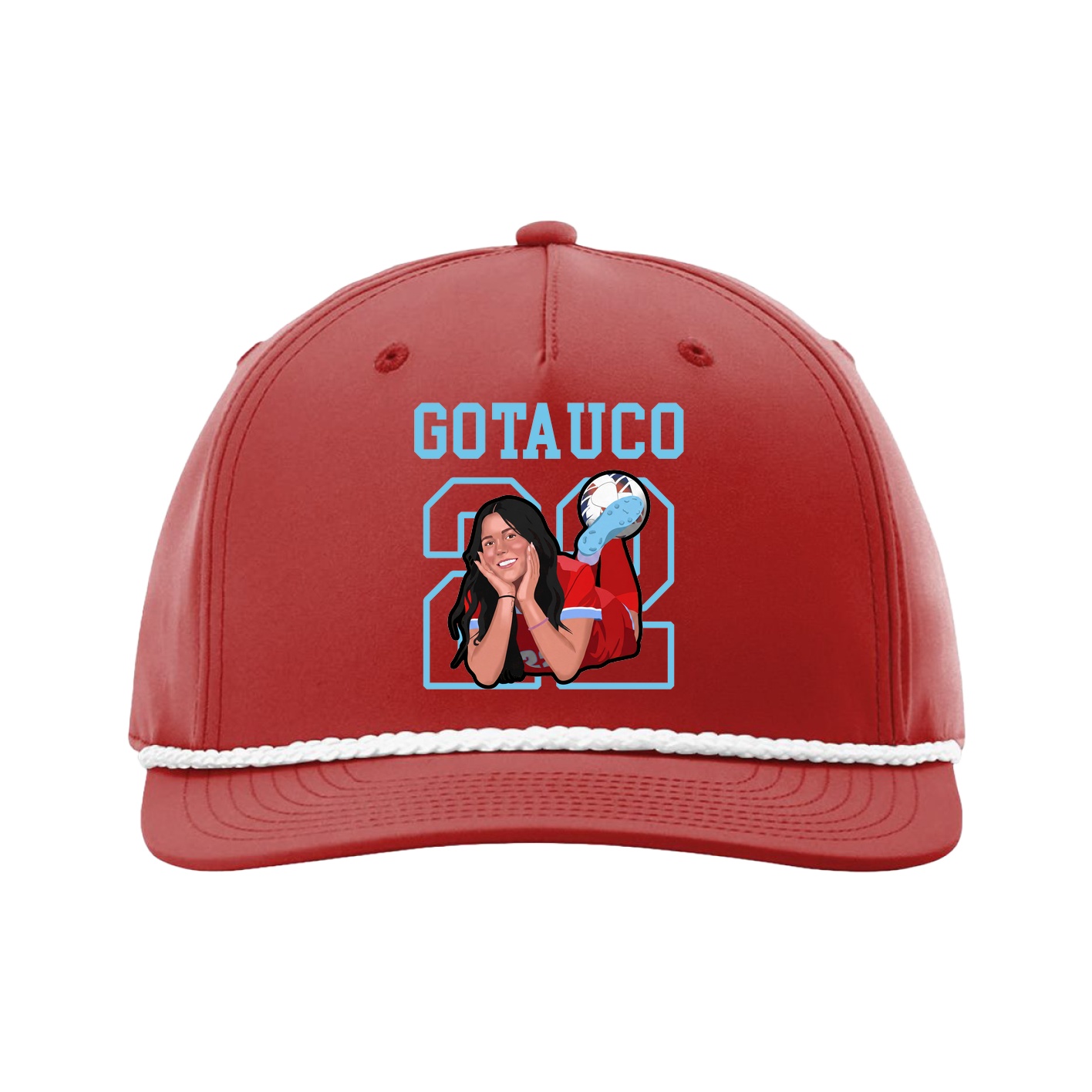 Five-Panel Classic Rope Cap — Shirsey in Red