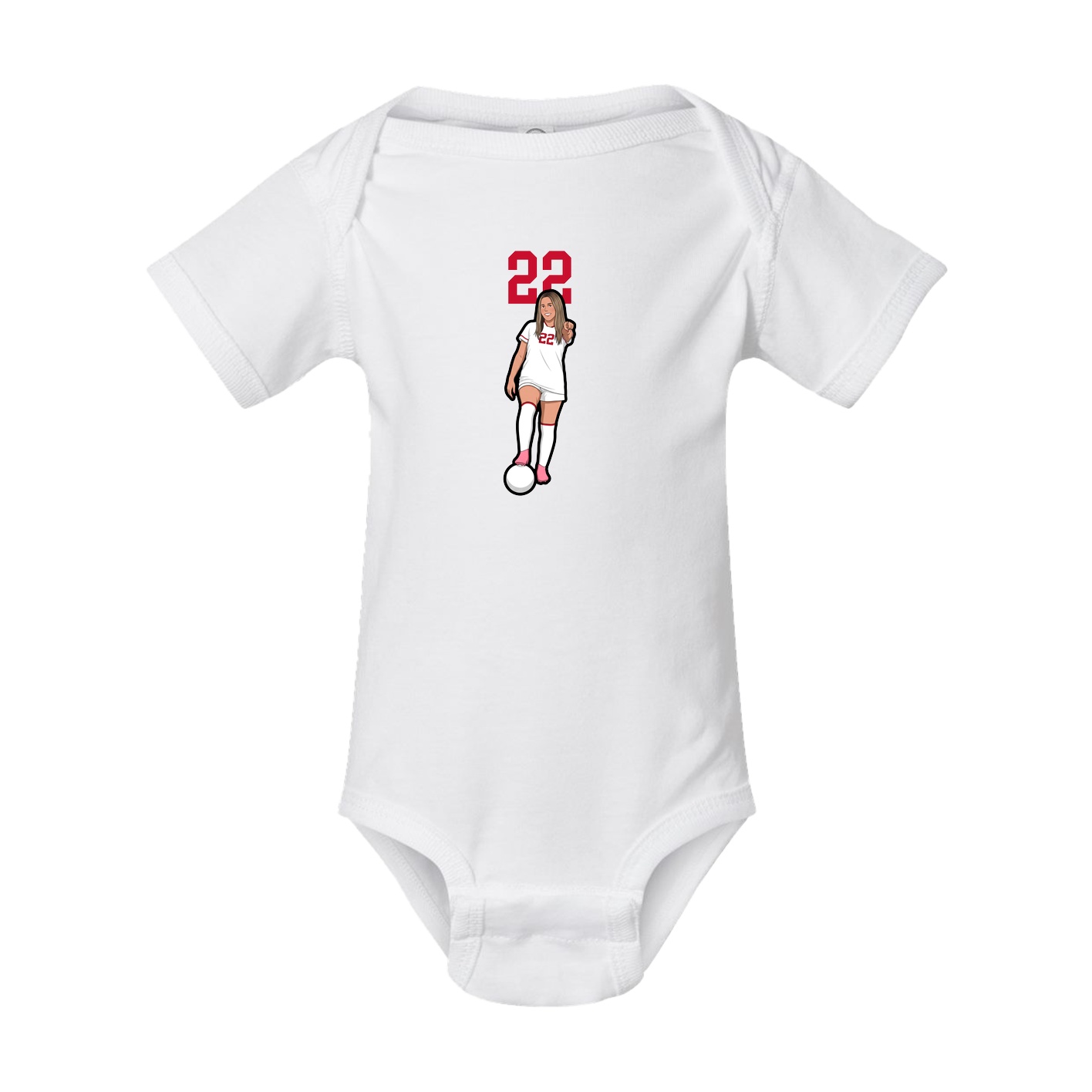 Baby Onesie — Number Top in White