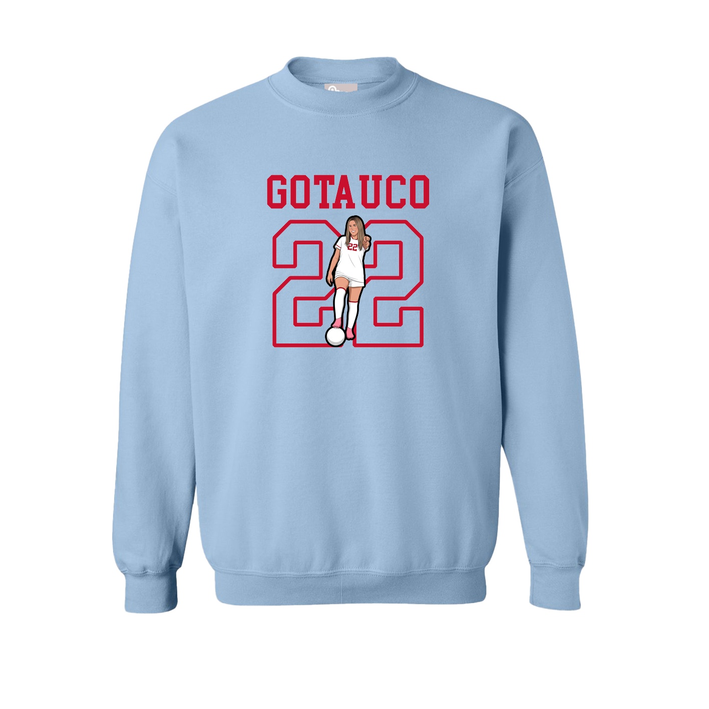 Fleece Crew — Shirsey in Light Blue