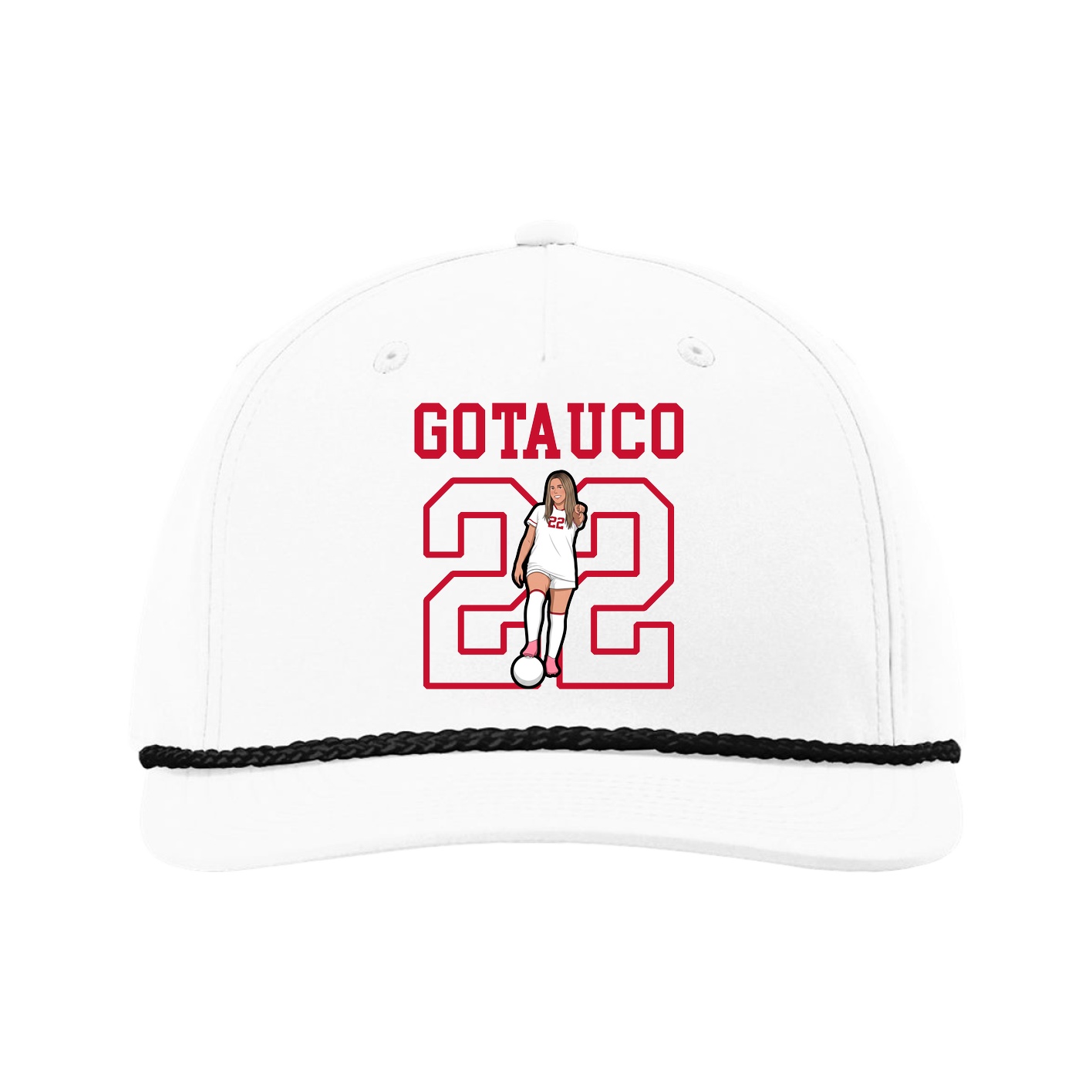 Five-Panel Classic Rope Cap — Shirsey in White