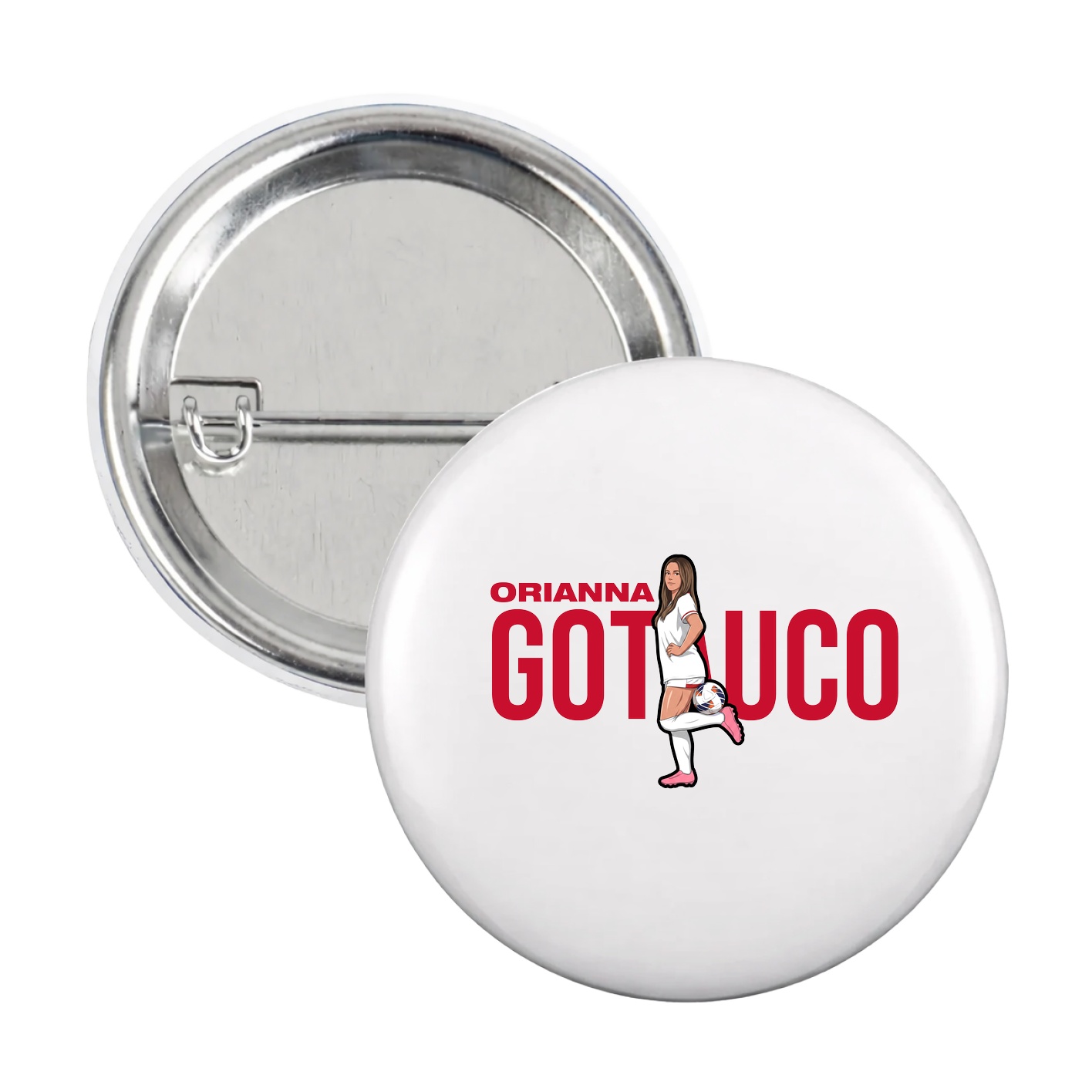 Game Day Button — Player Name in White