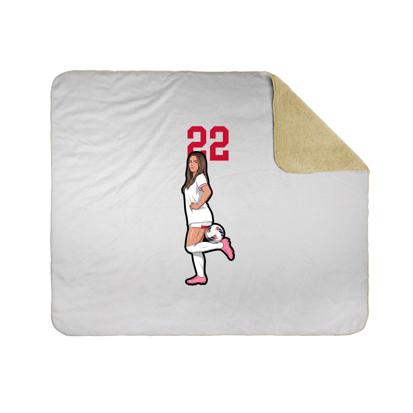 Throw Blanket — Number Top in White