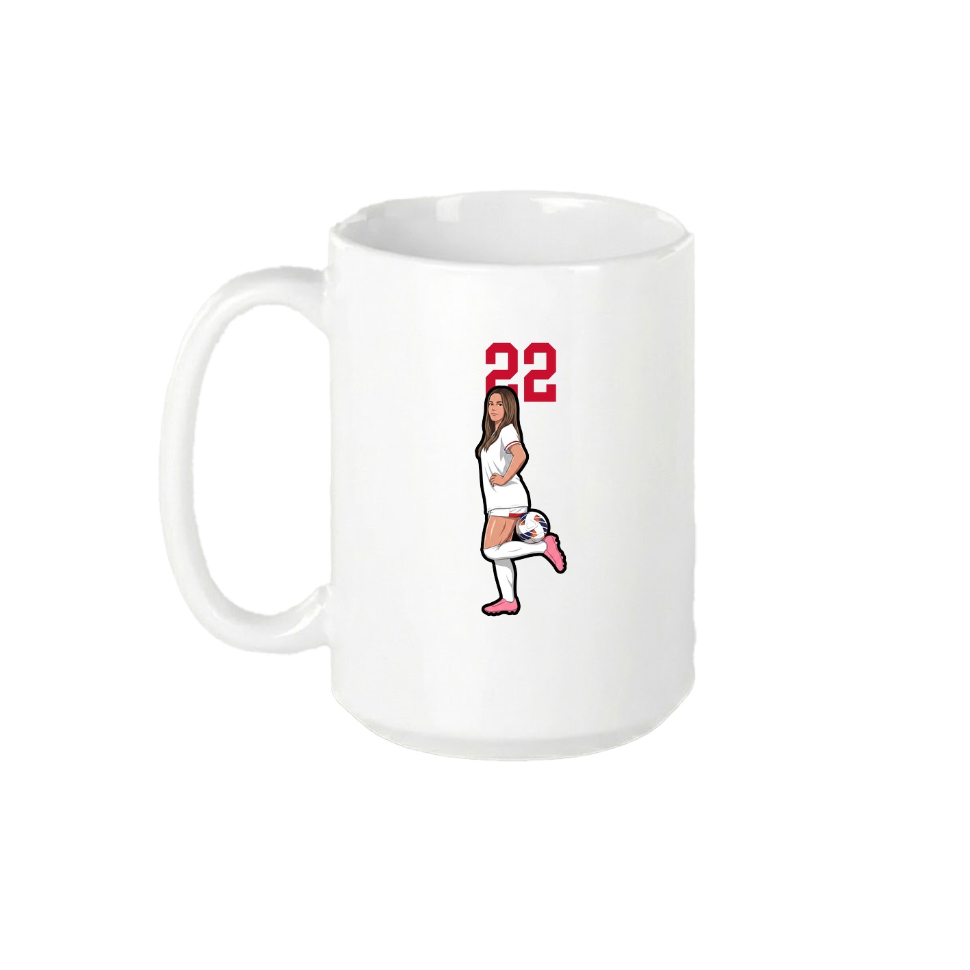 15oz Coffee Mug — Number Top in White