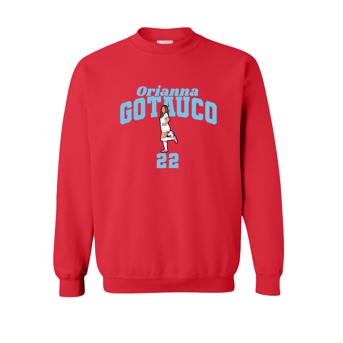 Fleece Crew — Signature Arch in Red