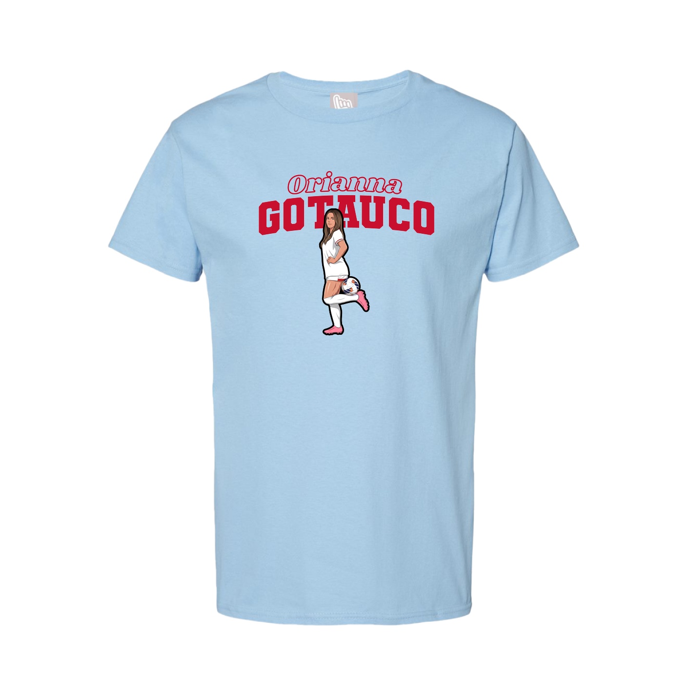 Youth Tee — Name Arch in Light Blue