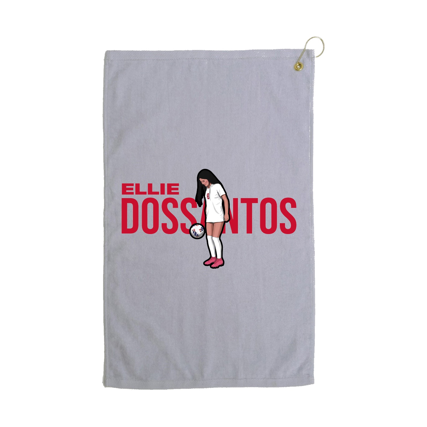 Golf Towel — Player Name in Grey