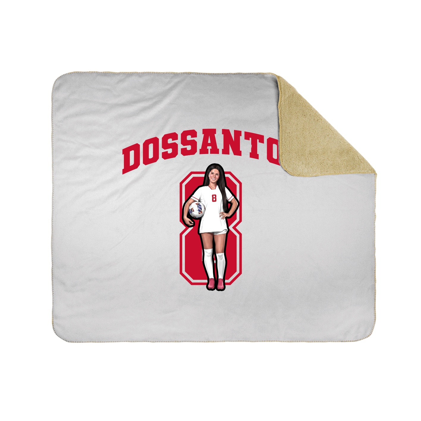 Throw Blanket — Number in White