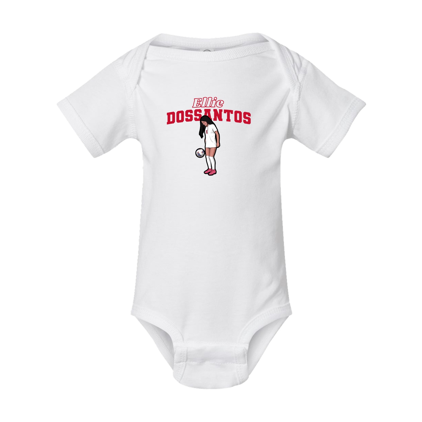 Baby Onesie — Name Arch in White