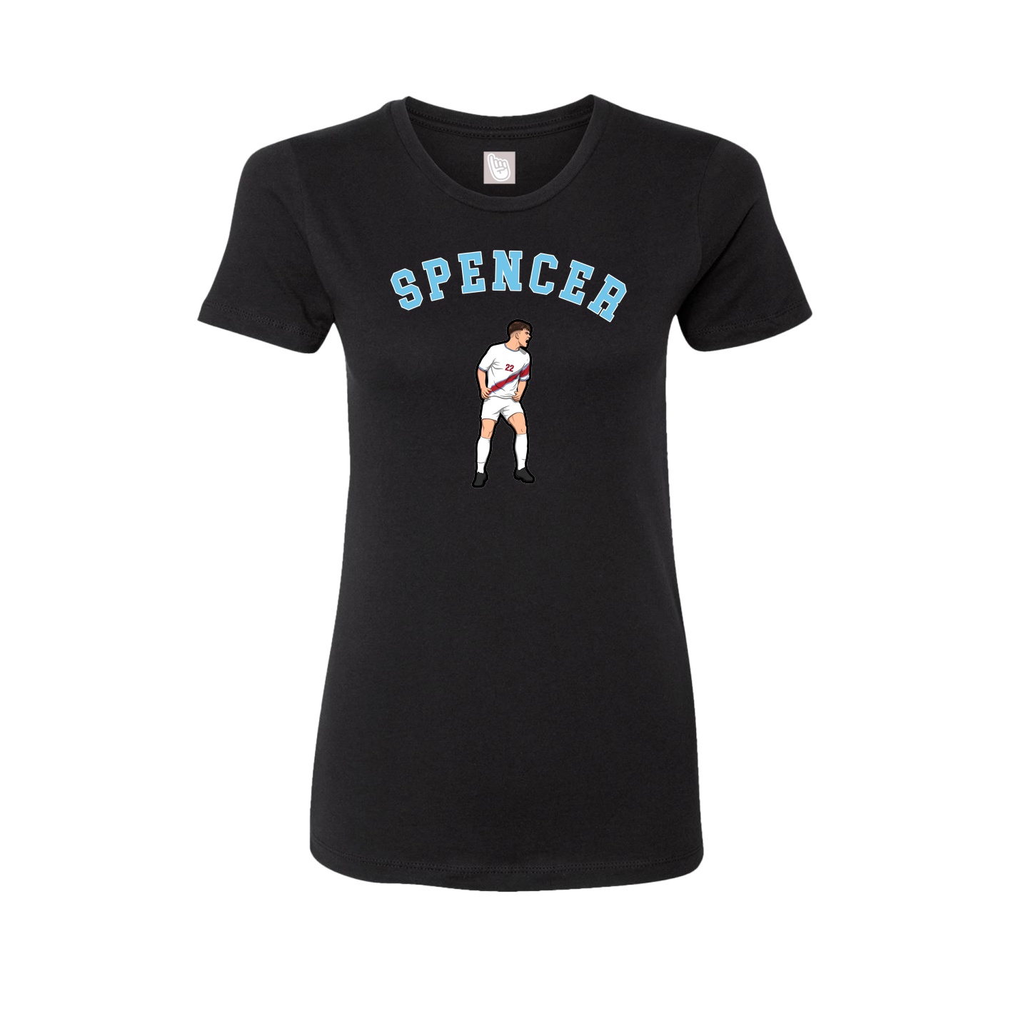 Fitted Women's Tee — Shirsey Arch in Black