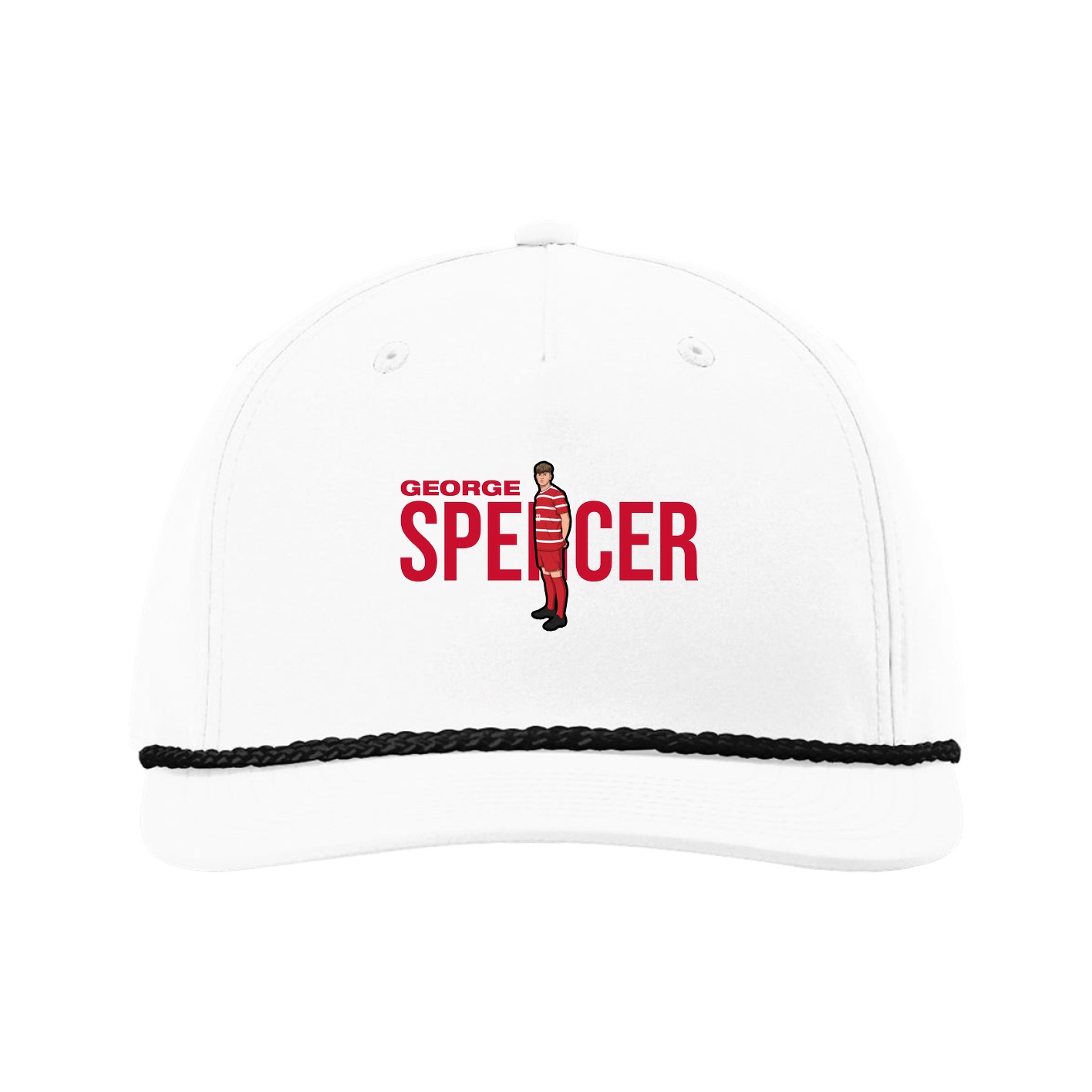 Five-Panel Classic Rope Cap — Player Name in White