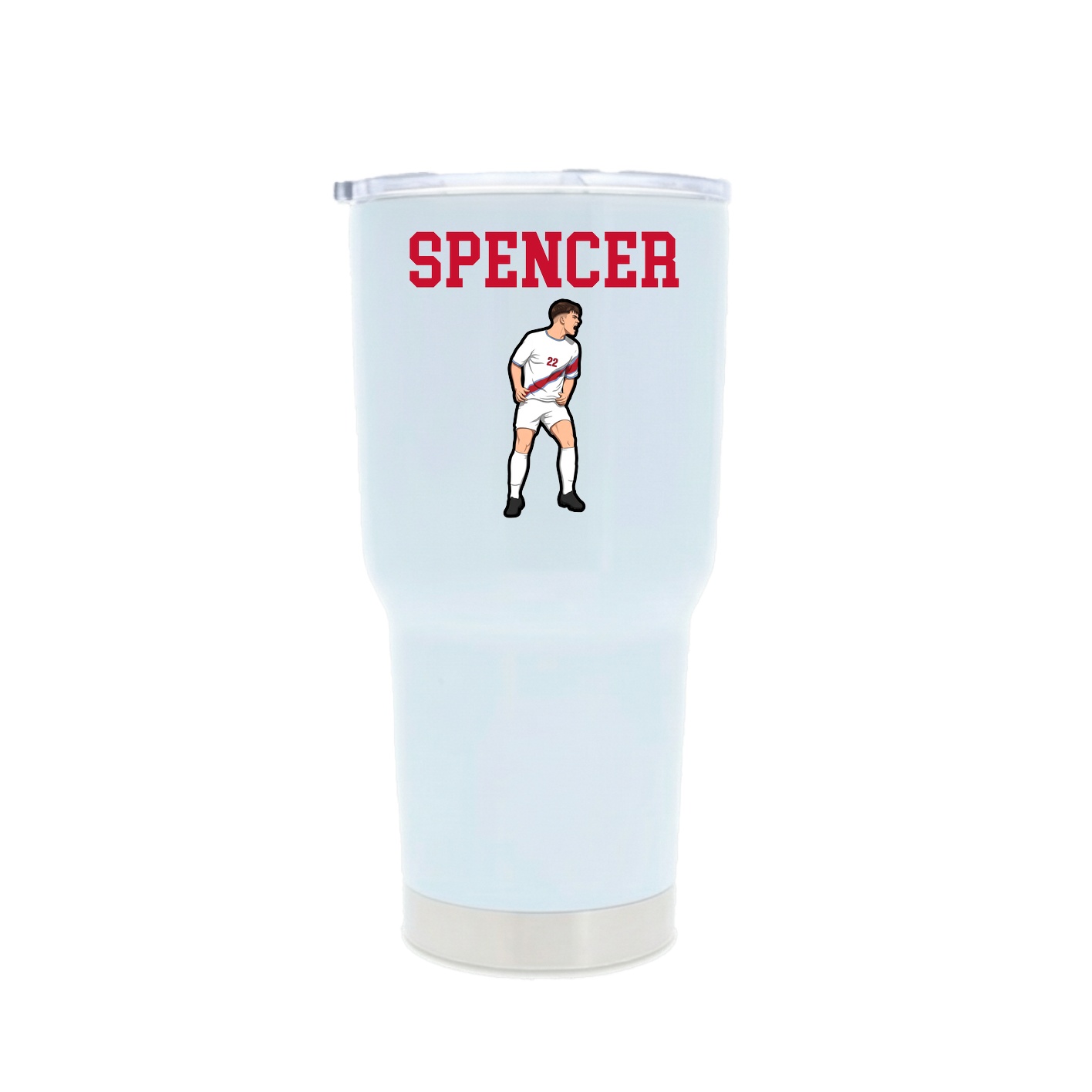30oz Stainless Steel Tumbler — Shirsey in White