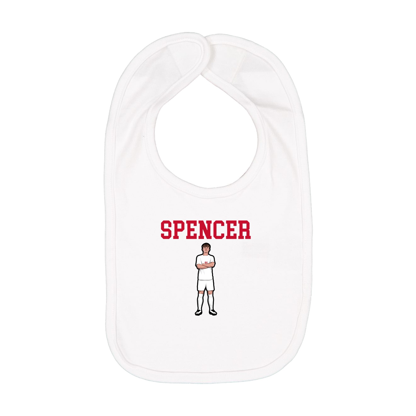 Infant Bib — Shirsey in White