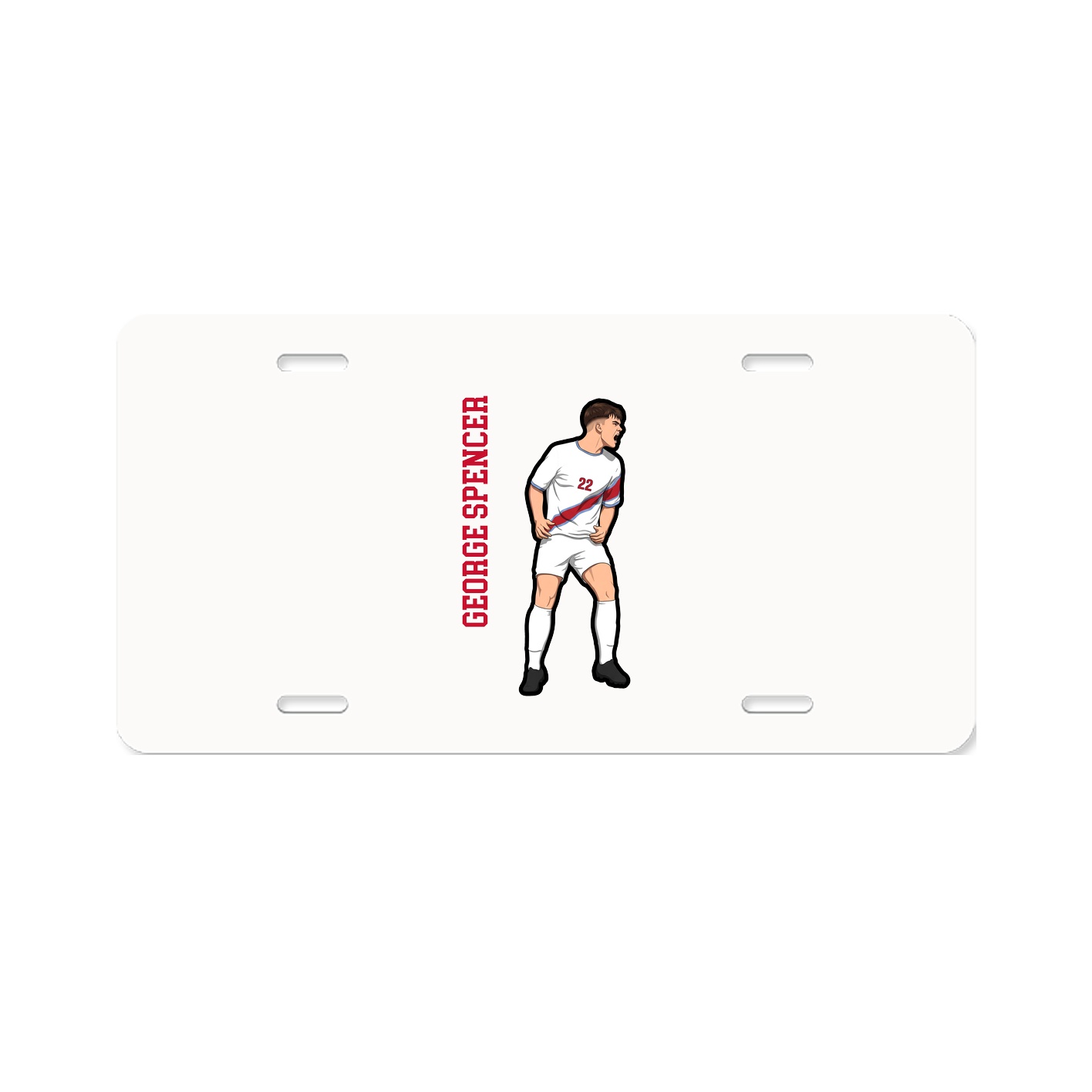 License Plate — Name Vertical in Classic